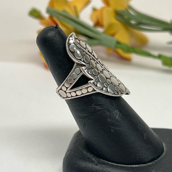 John Hardy .925 Ayu Leaf Dot Ring Size 6 - Picture 4 of 7